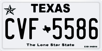 TX license plate CVF5586