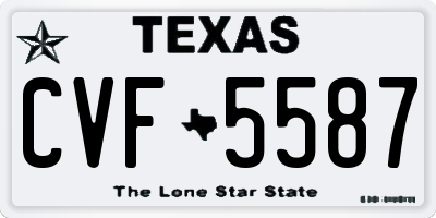 TX license plate CVF5587