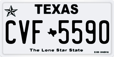 TX license plate CVF5590