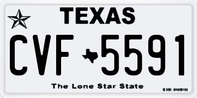 TX license plate CVF5591