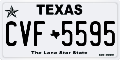 TX license plate CVF5595
