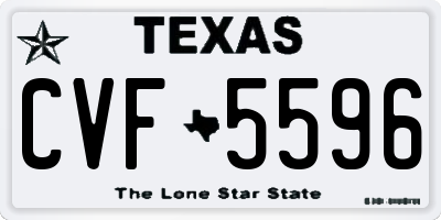 TX license plate CVF5596