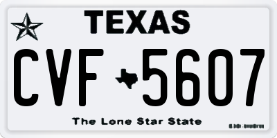 TX license plate CVF5607