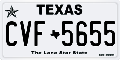 TX license plate CVF5655