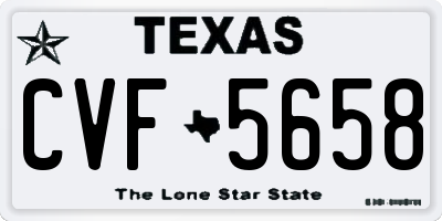 TX license plate CVF5658