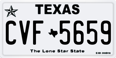 TX license plate CVF5659