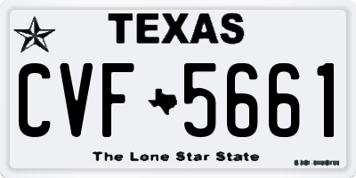 TX license plate CVF5661