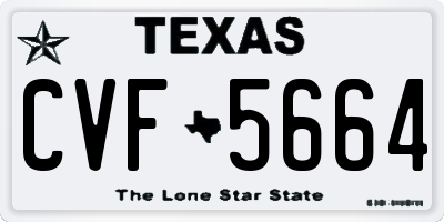 TX license plate CVF5664