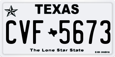 TX license plate CVF5673
