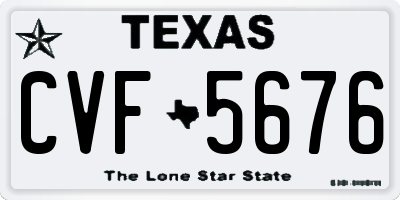 TX license plate CVF5676