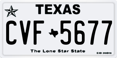 TX license plate CVF5677