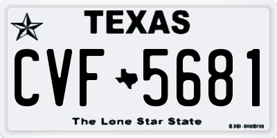 TX license plate CVF5681
