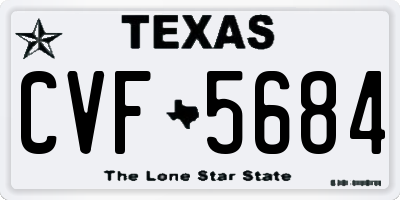 TX license plate CVF5684