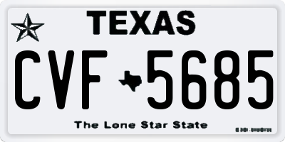 TX license plate CVF5685