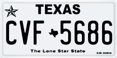 TX license plate CVF5686