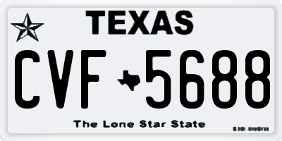 TX license plate CVF5688