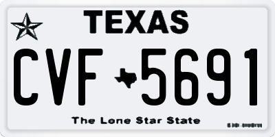 TX license plate CVF5691