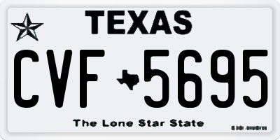 TX license plate CVF5695