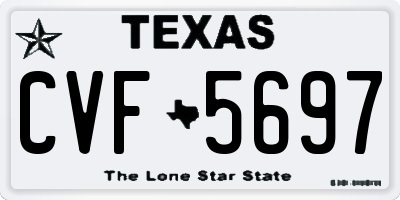 TX license plate CVF5697