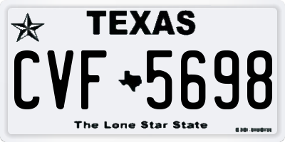 TX license plate CVF5698