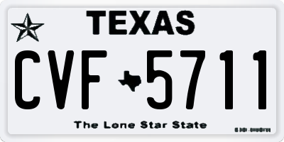 TX license plate CVF5711