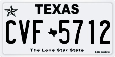 TX license plate CVF5712