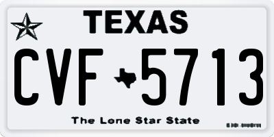 TX license plate CVF5713