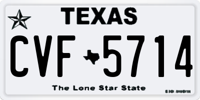 TX license plate CVF5714