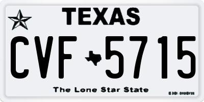 TX license plate CVF5715