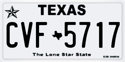 TX license plate CVF5717
