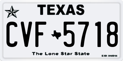 TX license plate CVF5718