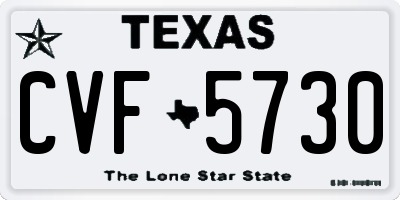 TX license plate CVF5730