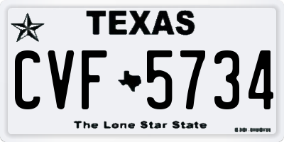 TX license plate CVF5734