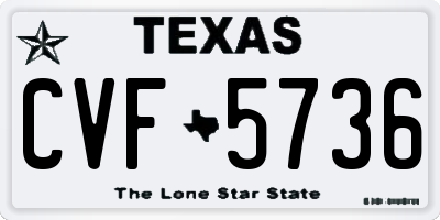 TX license plate CVF5736