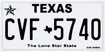 TX license plate CVF5740