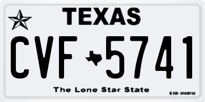 TX license plate CVF5741