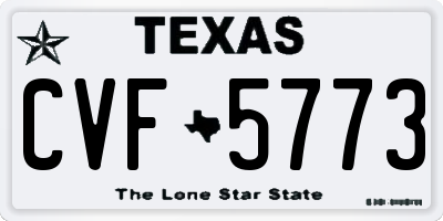 TX license plate CVF5773