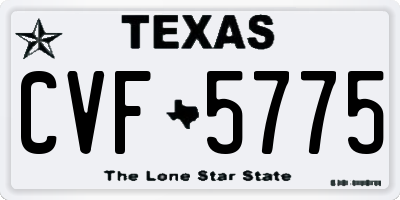 TX license plate CVF5775