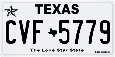TX license plate CVF5779