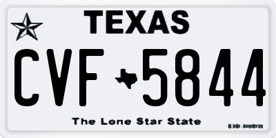 TX license plate CVF5844