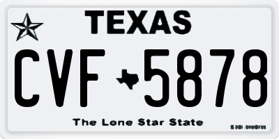TX license plate CVF5878