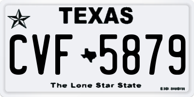 TX license plate CVF5879