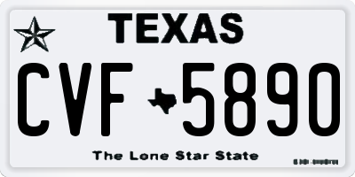 TX license plate CVF5890