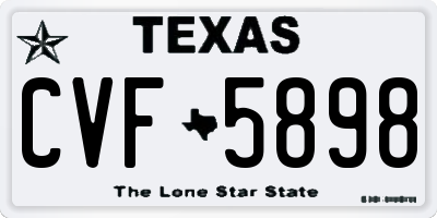 TX license plate CVF5898