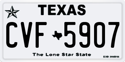TX license plate CVF5907