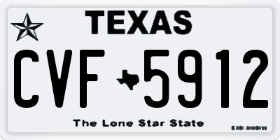 TX license plate CVF5912