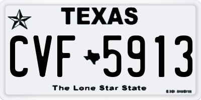 TX license plate CVF5913