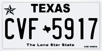 TX license plate CVF5917