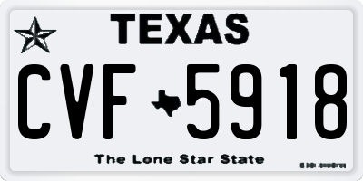 TX license plate CVF5918