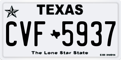 TX license plate CVF5937